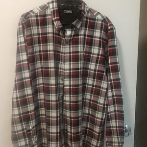 Men's plaid collared shirt